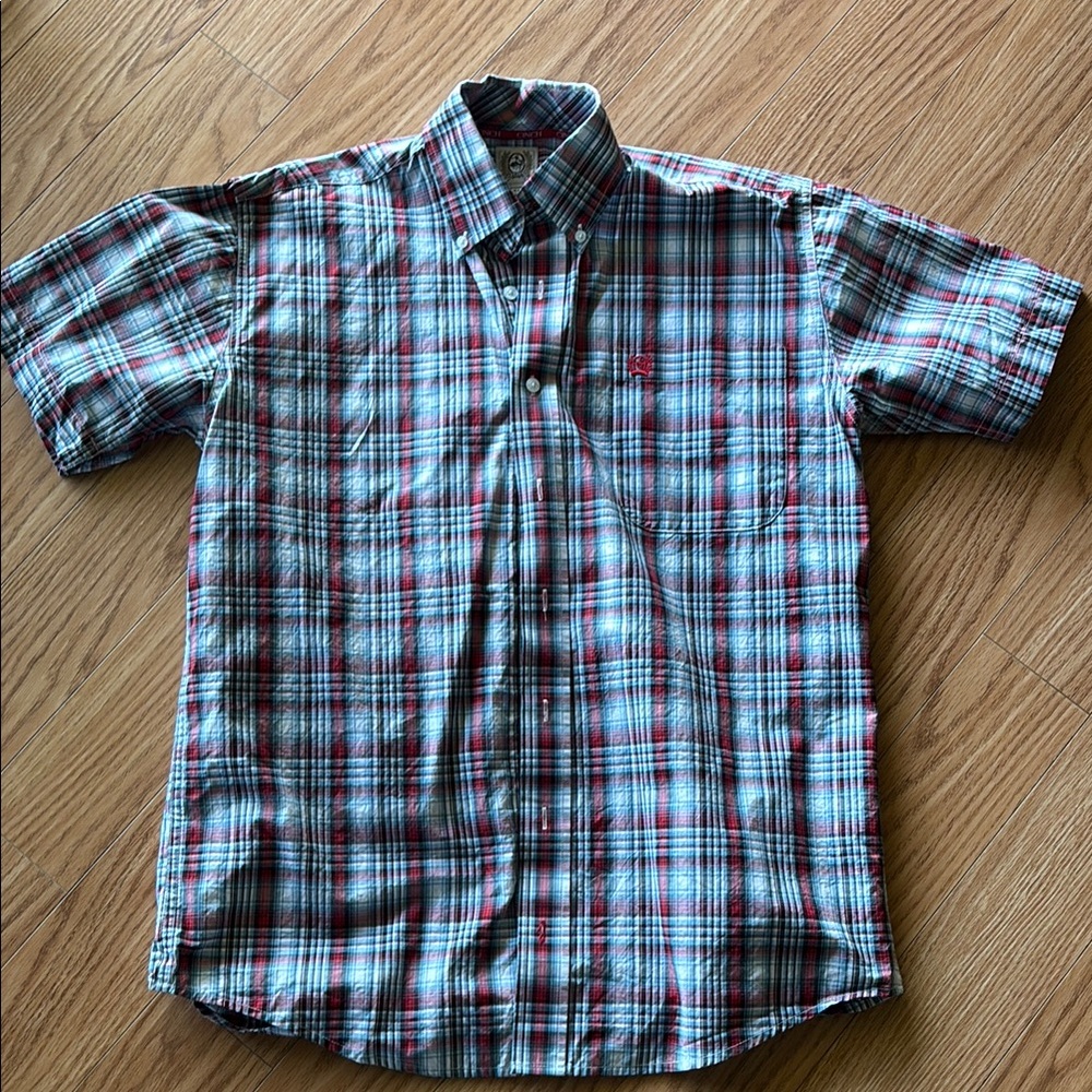 Cinch mens short sleeve button down